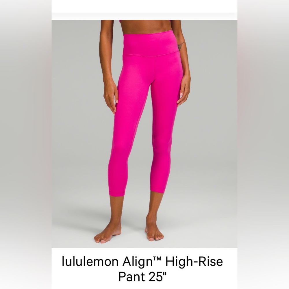 NWT Lululemon Sonic Pink Align Leggings 25 Inch
